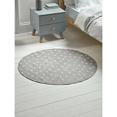 Cox and Cox Round Starry Jute Rug