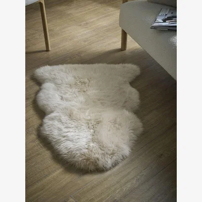 Cox and Cox Sumptuous Sheepskin Single Rug - Natural