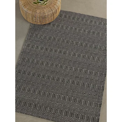 Cox and Cox Dana Rug - Black