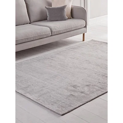 Cox and Cox Lustre Striped Rug - Silver