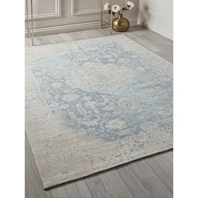 Cox and Cox Sara Rug - Blue