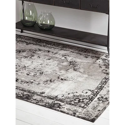 Cox and Cox Alexis Rug Large - Charcoal