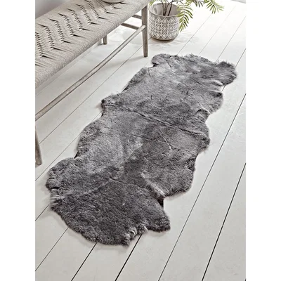 Cox and Cox Shorthaired Graphite Sheepskin - Double