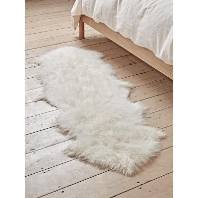 Cox and Cox Tibetan Sheepskin Double Rug - Ivory