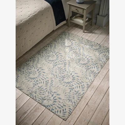Cox and Cox Blue Vine Indoor/Outdoor Washable Rug