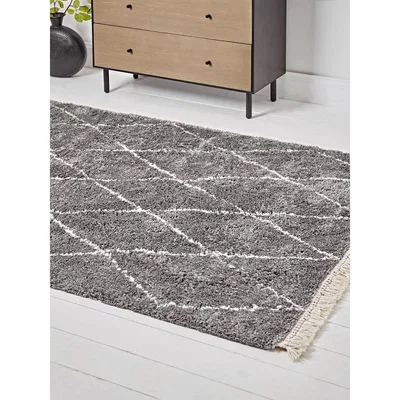 Cox and Cox Grey Diamond Rug
