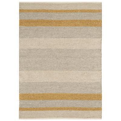 Cox and Cox Flatweave Stripe Rug - Mustard