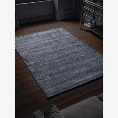 Cox and Cox Navy Lustre Rug - Medium