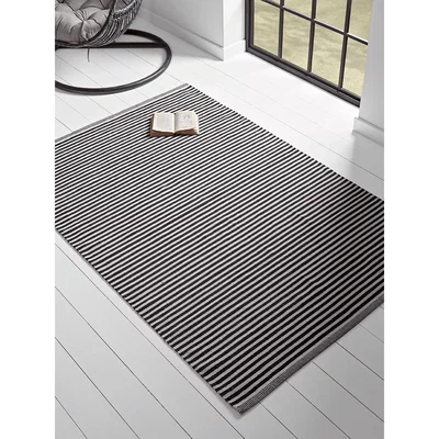 Cox and Cox Monochrome Striped Rug