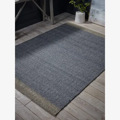 Cox and Cox Ania Rug - Swedish Blue