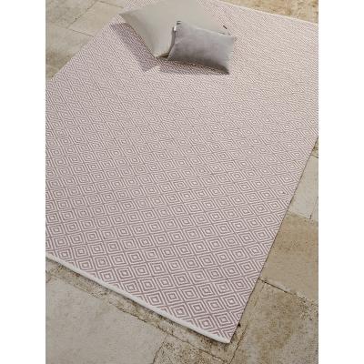 Cox and Cox Indoor Outdoor Squares Reversible Rug - Blush