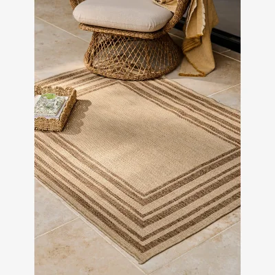 Cox and Cox Jute Border Indoor/Outdoor Rug - Medium