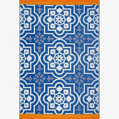 Cuckooland Fab Hab Puebla Outdoor Rug in Blue - 120cm x 180cm