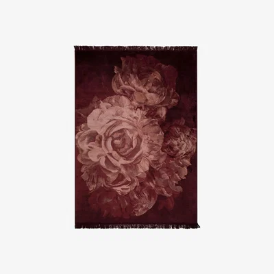 Cuckooland Bold Monkey Stitchy Roses Rug - 170cm x 240cm