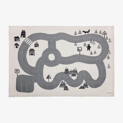 Cuckooland Bloomingville Kids Cotton Road Map Rug