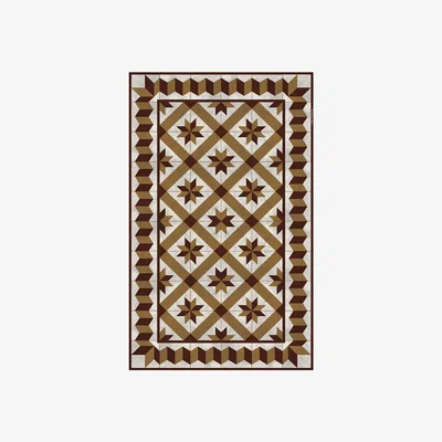 Cuckooland Beija Flor Modern Gothic Vinyl Floor Mat in Gold