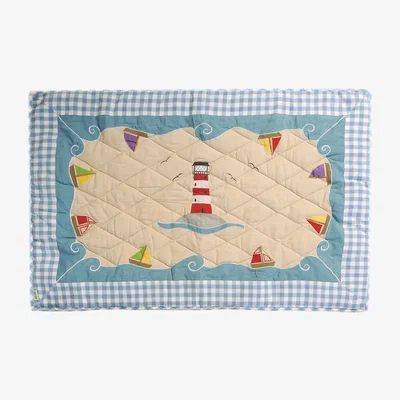 Cuckooland Beach House Small Floor Quilt by Win Green
