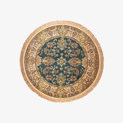 Cuckooland Raz Round Persian Style Rug In Camel - 160cm