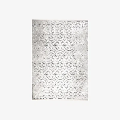 Cuckooland Zuiver Yenga Geometric Woven Floor Rug with Black Pattern