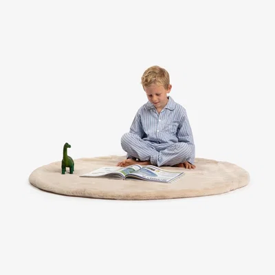Cuckooland Kids Faux Fur Round Rug - Koala Grey