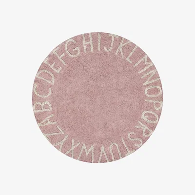 Cuckooland Lorena Canals Abc Kids Washable Round Rug in Vintage Nude