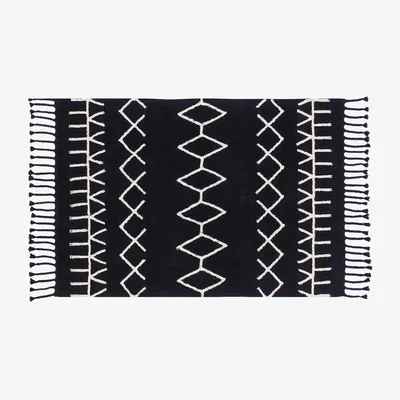 Cuckooland Lorena Canals Bereber Black Washable Rug - 80 x 230 cm