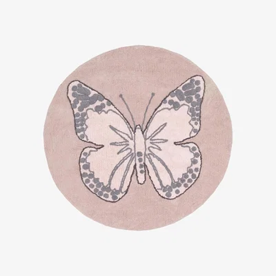 Cuckooland Lorena Canals Butterfly Kids Washable Round Rug