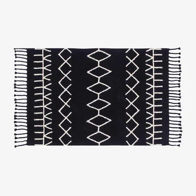Cuckooland Lorena Canals Bereber Black Washable Rug - 140 x 200 cm
