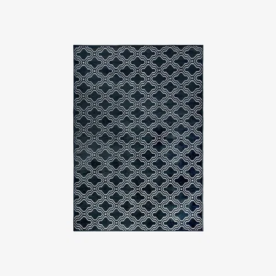 Cuckooland Feike Tile Pattern Rug in Midnight Blue