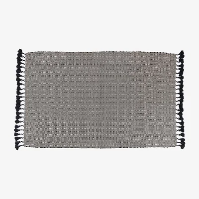 Cuckooland Zuiver Ziggy 100% Cotton Rug in Black & White