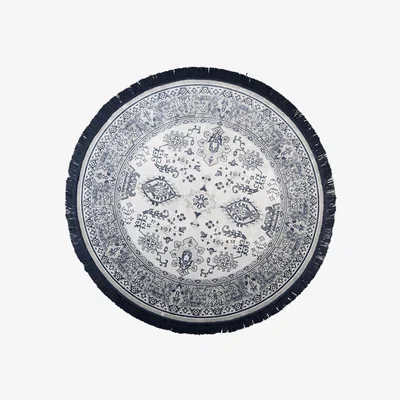 Cuckooland Reza Round Persian Style Rug - Blue Grey