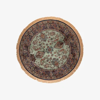 Cuckooland Raz Round Persian Style Rug In Green