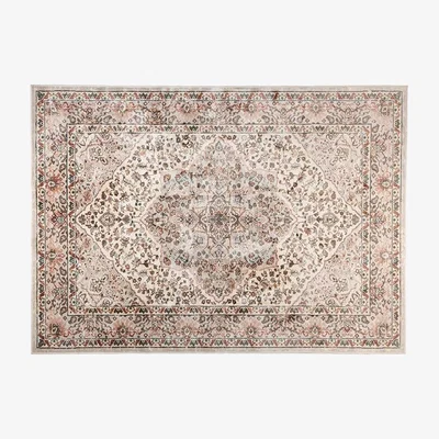 Cuckooland Vogue Persian Style Rug In Pink Ivory - 200cm x 300cm