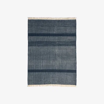 The Conran Shop Tres Texture Rug Blue Small