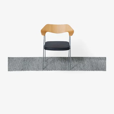 The Conran Shop Mini Diamond Kilim Runner Charcoal & Pollen
