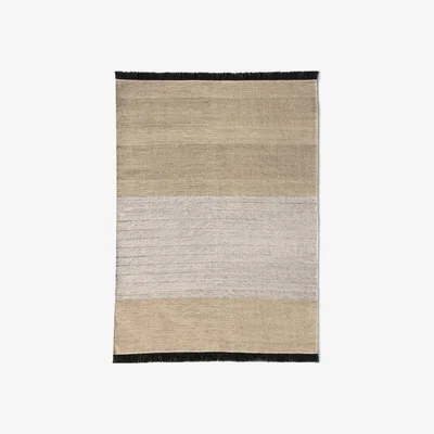 The Conran Shop Tres Stripes Outdoor Rug in Black 170cm x 240cm
