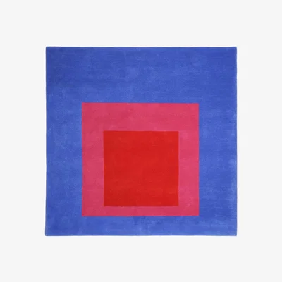 The Conran Shop 'Homage to the Square' Rug in Red & Blue