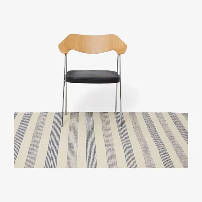 The Conran Shop Wool Stripe Rug in Blue