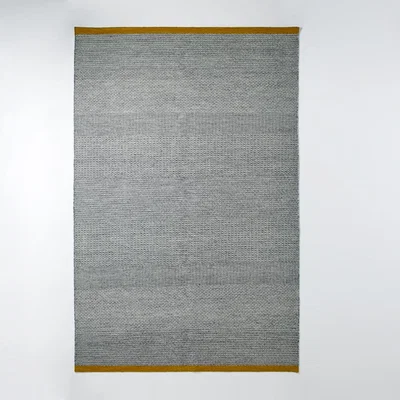 The Conran Shop Mini Diamond Kilim Rug Charcoal & Pollen Large By The Conran Shop