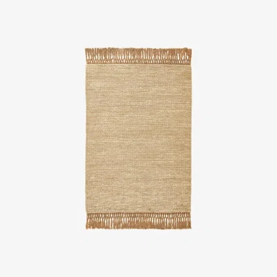 Cult Furniture Helga Tassled Jute Rug, Natural Size: 120 x 170cm Modern Designed Rugs, Colourful Contemporary Rug