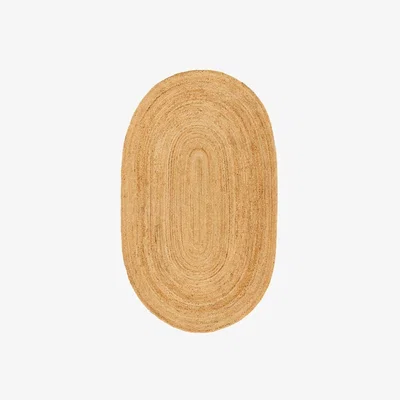 Cult Furniture Dahlia Oval Jute Rug, Natural  Modern Designed Rugs, Colourful Contemporary Rug