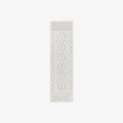 Cult Furniture Heath Textured Runner Rug, White  Modern Designed Rugs, Colourful Contemporary Rug