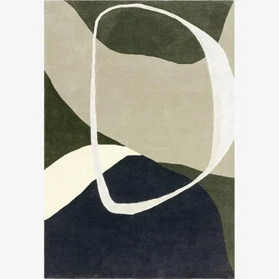 Cult Furniture Eithan Hand Tufted Rug, Moss Green Rug Size: 200 x 300cm Modern Designed Rugs, Colourful Contemporary Rug