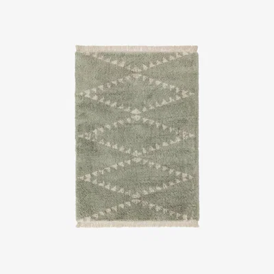 Cult Furniture Asiatic Roman Aztec Patterned Rug, Green Size: 120cm x 170cm Modern Designed Rugs, Colourful Contemporary Rug
