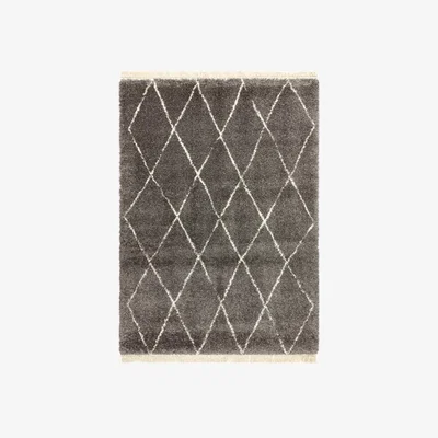 Cult Furniture Asiatic Orianna Diamond Patterned Rug, Grey Size: 200cm x 290cm Modern Designed Rugs, Colourful Contemporary Rug