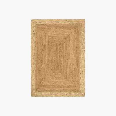 Cult Furniture £16  Off  Jenson Border Jute Rug, White Rug Size: 80 x 150cm Modern Designed Rugs, Colourful Contemporary Rug