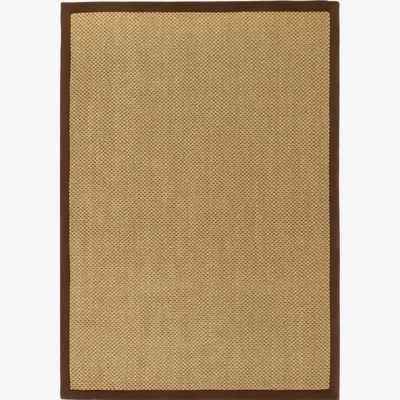Cult Furniture Romy Border Jute Rug, Brown Rug Size: 200 x 290cm Modern Designed Rugs, Colourful Contemporary Rug