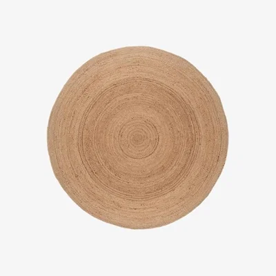 Cult Furniture Asiatic Chandra Jute Hand Braided Round Floor Rug, Natural  Modern Designed Rugs, Colourful Contemporary Rug