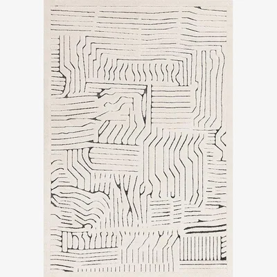 Cult Furniture Edison Rug, Charcoal & Ivory Rug Size: 200 x 290cm Modern Designed Rugs, Colourful Contemporary Rug