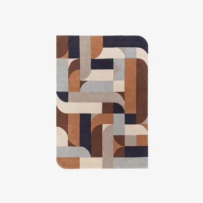 Cult Furniture Robyn Hand Tuffed Rug, Terracotta Size: 160cm x 230cm Modern Designed Rugs, Colourful Contemporary Rug